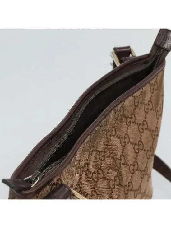 Authentic GUCCI GG Canvas Shoulder Bag Brown 257246 - Picture 13 of 16